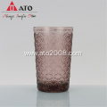 350ml Milk Coffee Embossed Tumbler Beverage Glass Cups